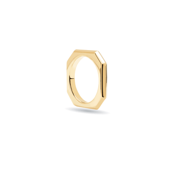 Δαχτυλίδι Signature Gold Link Ασήμι 925 Επιχρυσωμένο PDPAOLA AN01-378-14 - themelidisjewels
